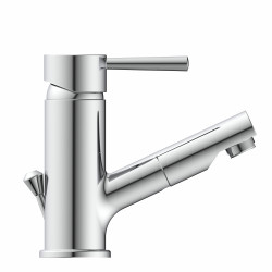 CORNWALL Robinetterie de lavabo, chrome, avec douchette extractible pour cheveux