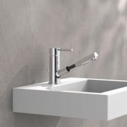 CORNWALL Wash basin mixer, chrome, with pull-out spout