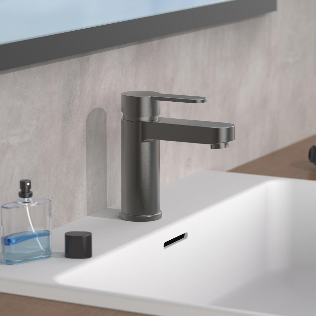 ELEPHANT Wash basin mixer, graphite matt