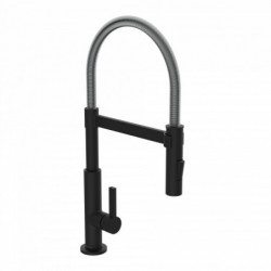 MIAMI Sink mixer, chrome/black matt, with spiral spring