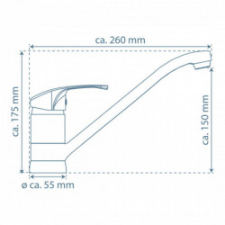 CELLINO Sink mixer low pressure, chrome