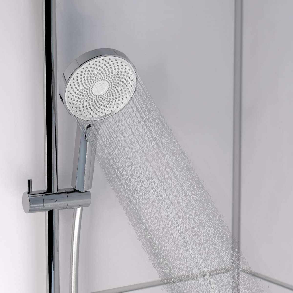 SAMOA RAIN hand shower, water-saving, chrome/white