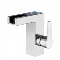 ORINOCO LED Robinetterie de lavabo, avec bec déverseur, chrome