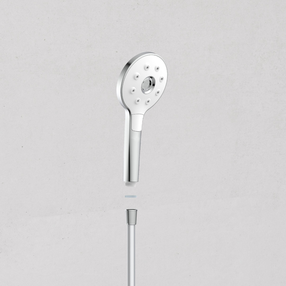 Peruzzi shower head, chrome-white