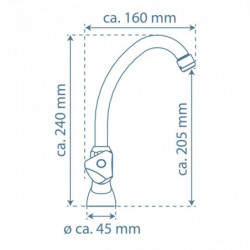 CARNEO Cold water swivel tap, chrome