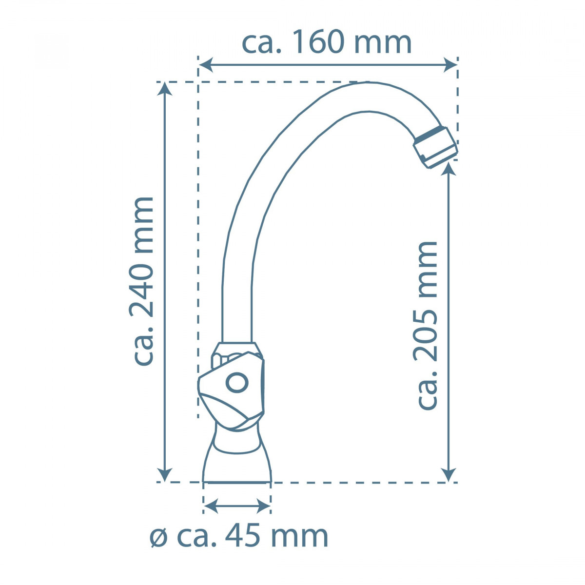 CARNEO Cold water swivel tap, chrome