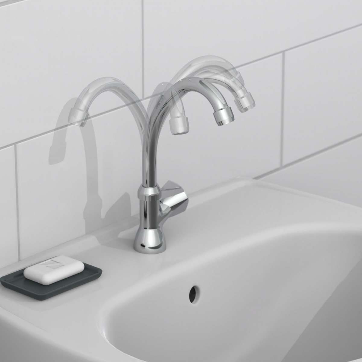 CARNEO Cold water swivel tap, chrome