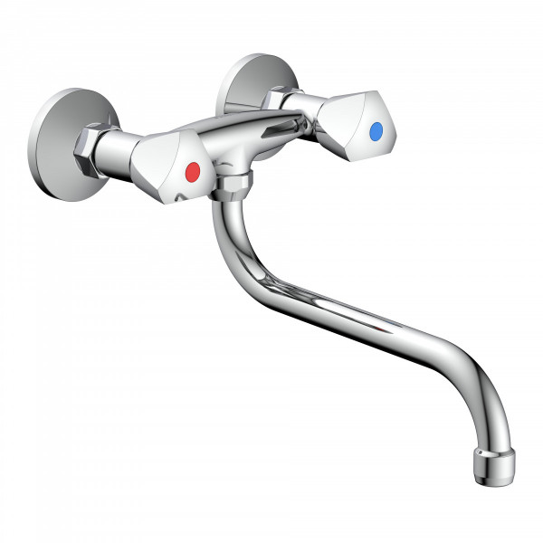 CESTI Sink mixer, chrome, for wall fixing