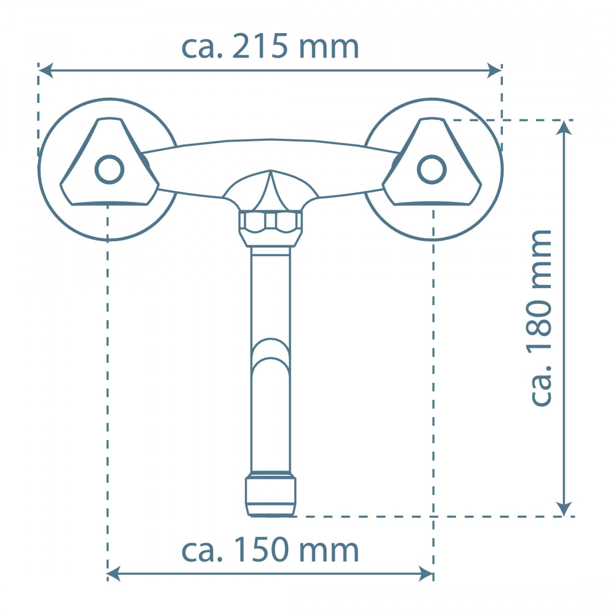 CESTI Sink mixer, chrome, for wall fixing