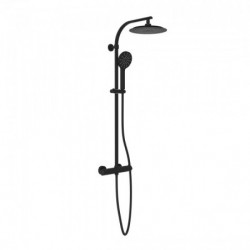 MADURA FRESH Overhead shower set, black matt