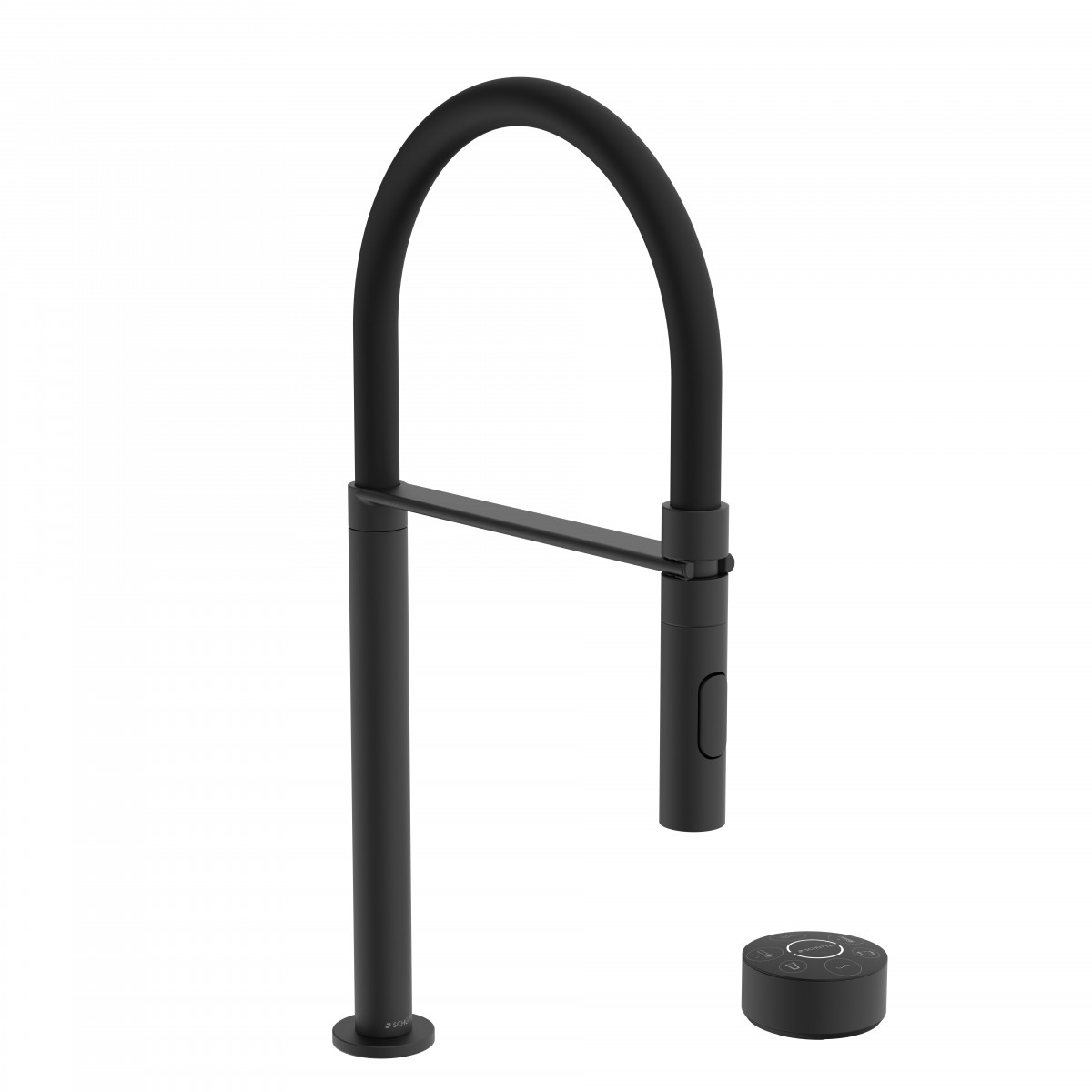 AQUADOT Digital sink mixer, black matt/black