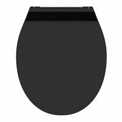 Abattant WC en Duroplast Extra Fin SLIM BLACK avec Frein de Chute et Déclipsable