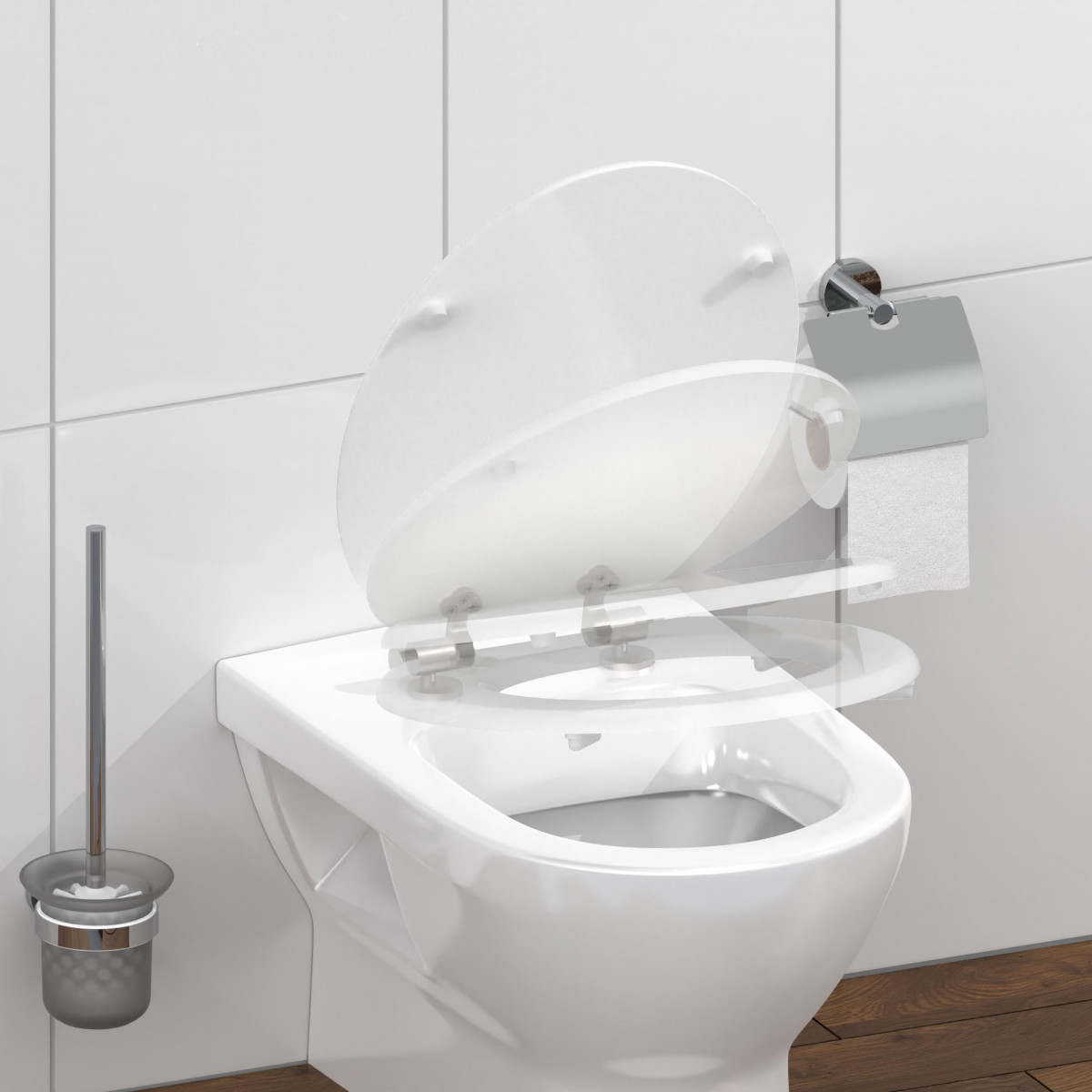 MDF Toilet Seat SPIRIT WHITE with Soft Close