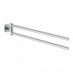 LONDON two-arm towel rail, chrome