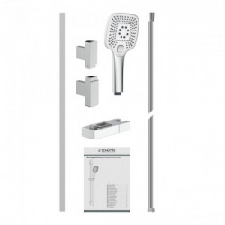 RAVENNA bar shower set, chrome/white