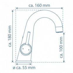 PISA Robinetterie de lavabo, chrome