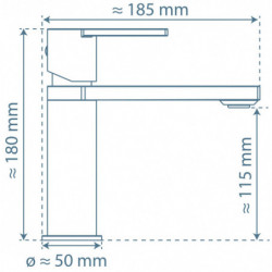 MANHATTAN Robinetterie de lavabo, Blanc mat