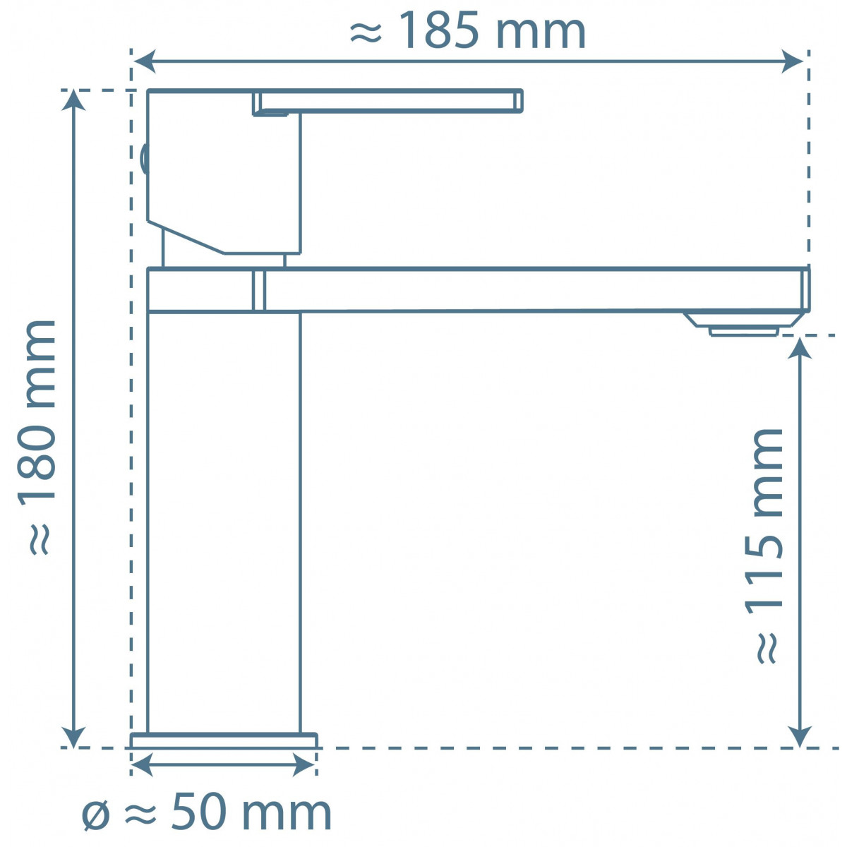 MANHATTAN Robinetterie de lavabo, Blanc mat