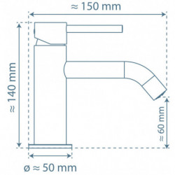 ARAGON Robinet eau froide, Noir mat