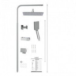 SILVER RAIN Overhead shower set, chrome