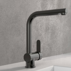 LONDON Sink mixer, graphite matt, with pull-out spout