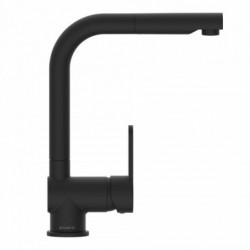 LONDON Sink mixer, black matt, with pull-out spout