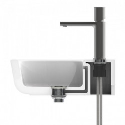 NEW YORK Wash basin mixer, graphite matt