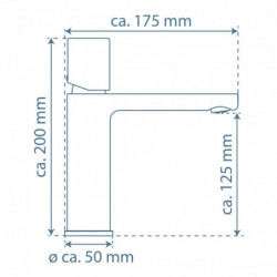 NEW YORK Wash basin mixer, graphite matt