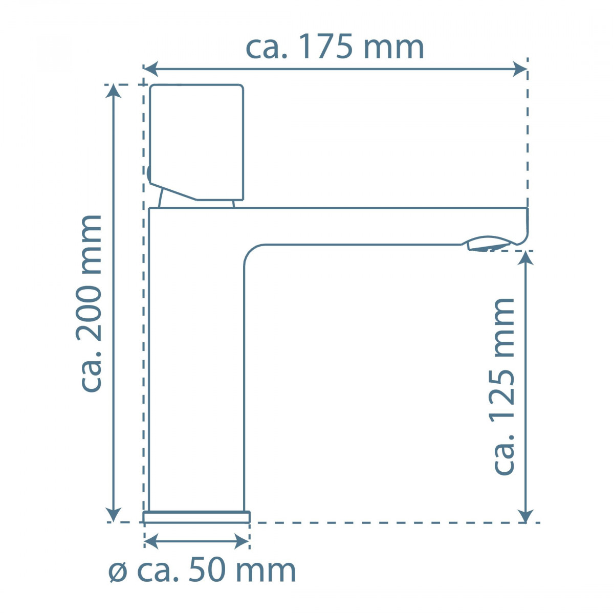 NEW YORK Wash basin mixer, graphite matt