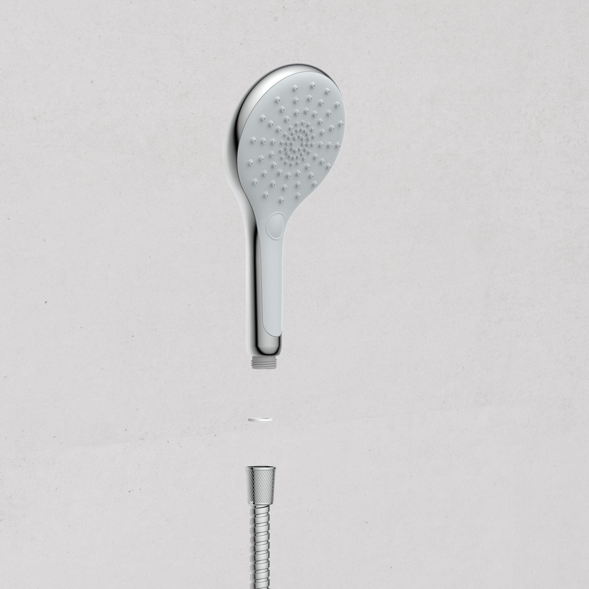 SIRANI hand shower, chrome/light grey