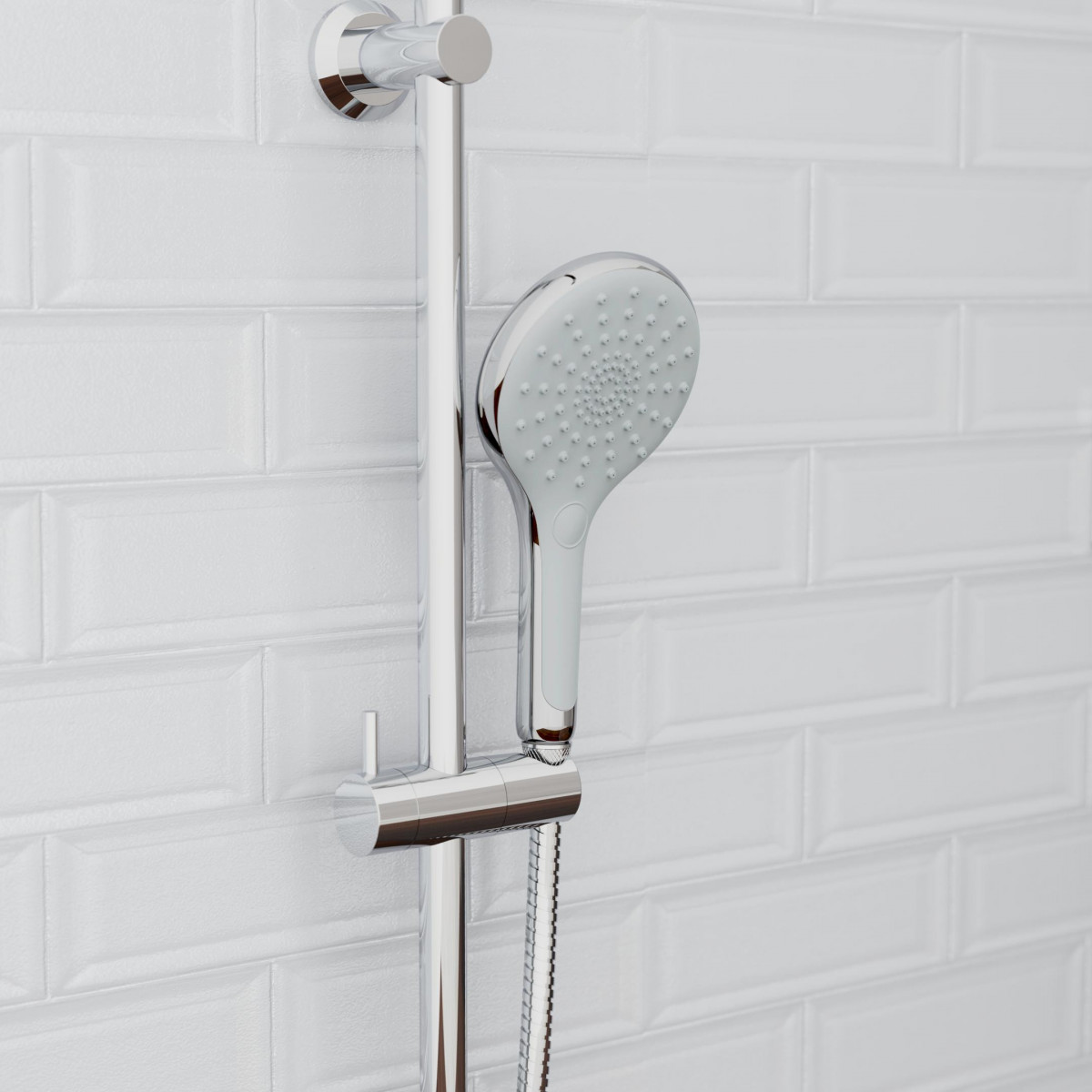 SIRANI hand shower, chrome/light grey