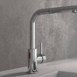 VITAL sensor sink mixer, chrome, pull-out spout