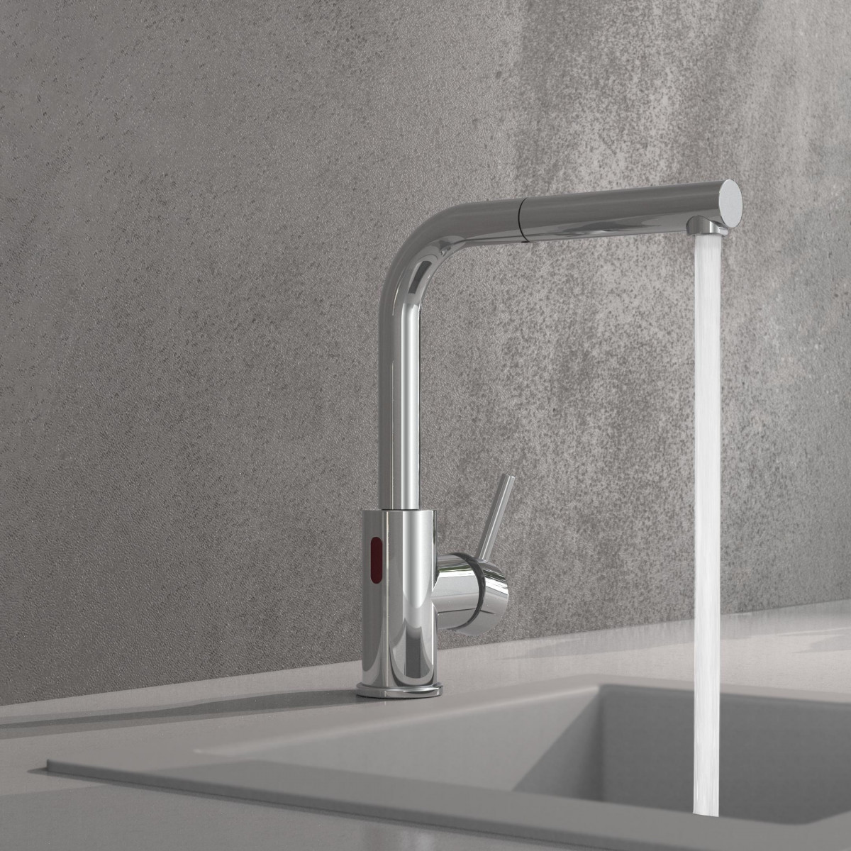 VITAL sensor sink mixer, chrome, pull-out spout