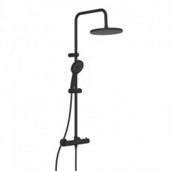 ADRIA Overhead shower set with thermostatic faucet, Black matt