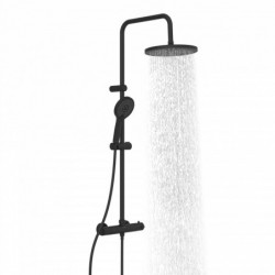 ADRIA Overhead shower set with thermostatic faucet, Black matt