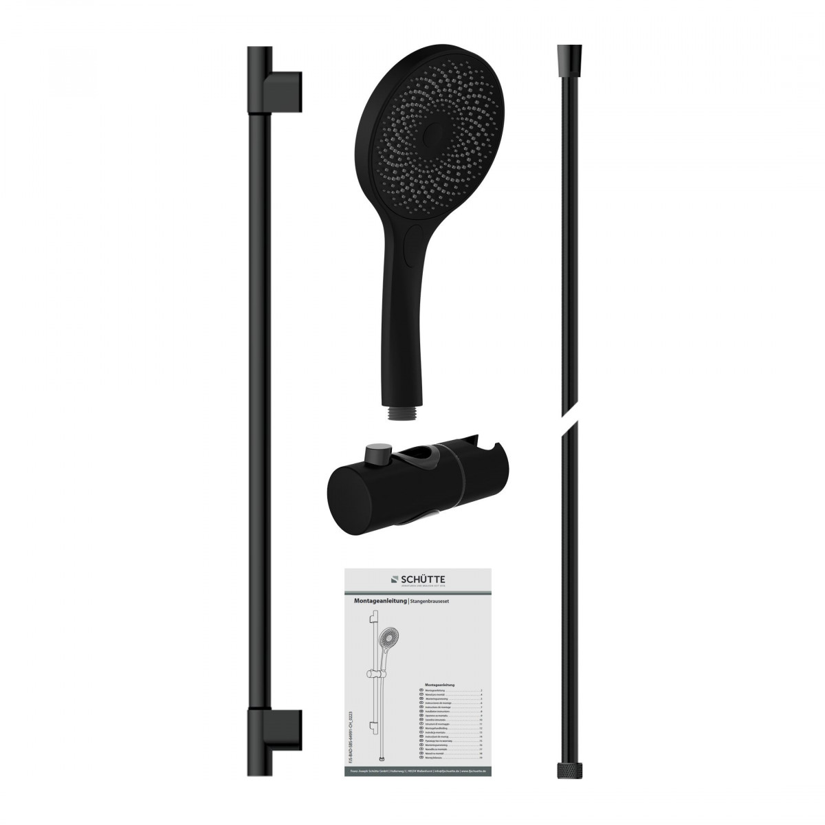 CAPRI bar shower set, black matt