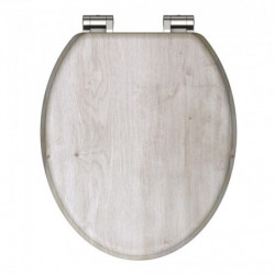 Abattant WC en MDF LIGHT WOOD avec Frein de Chute