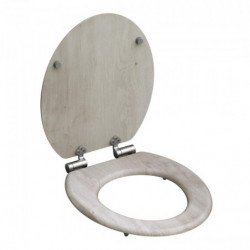 Abattant WC en MDF LIGHT WOOD avec Frein de Chute