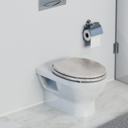 Abattant WC en MDF LIGHT WOOD avec Frein de Chute