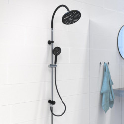 MATAO RAIN Overhead shower set, chrome/ black matt