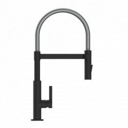 MIAMI Sink mixer, chrome/black matt, with spiral spring