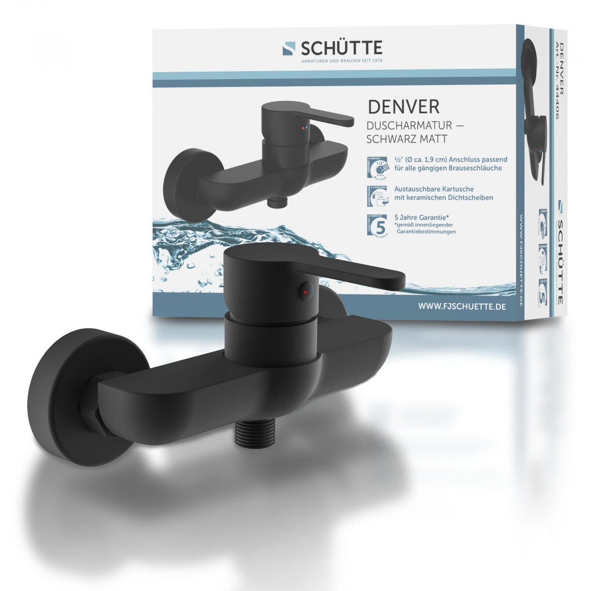 DENVER Shower mixer, black matt