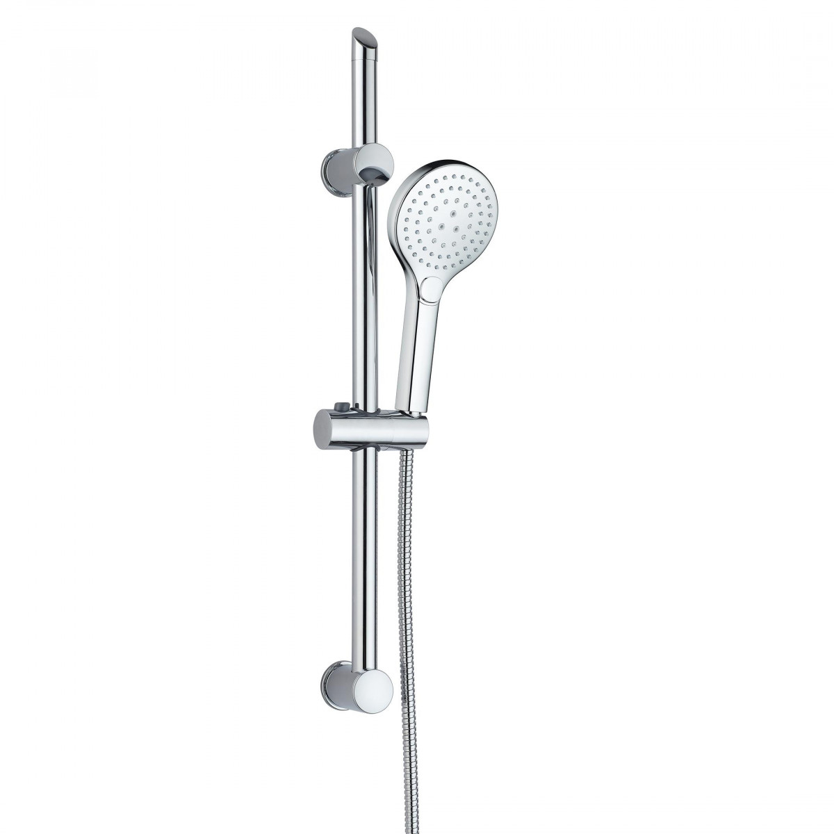 Shower rail set, chrome, adhesive