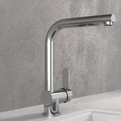 LONDON Sink mixer low pressure, chrome, with pull-out spout