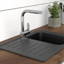 LONDON Sink mixer low pressure, chrome, with pull-out spout