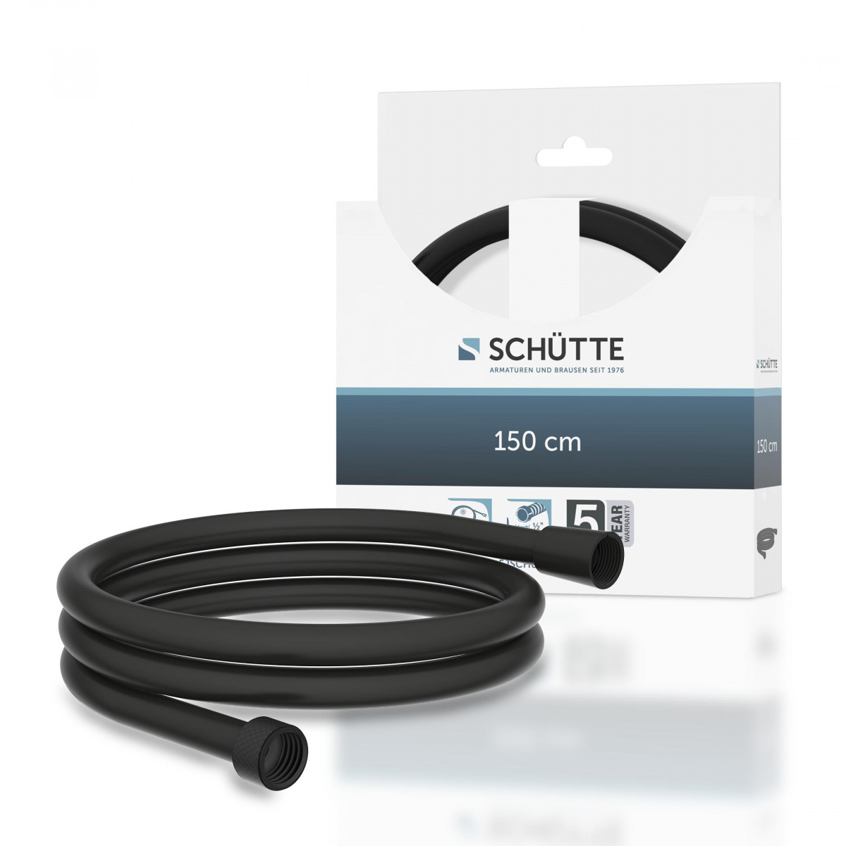 Shower hose 150 cm, black