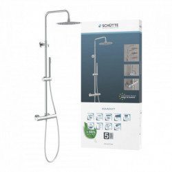 AQUADUCT Overhead shower set with thermostatic tray, Chrome