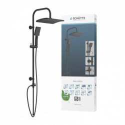 MALLORCA Overhead showerset, black matt