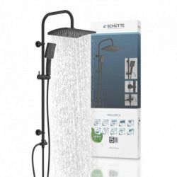 MALLORCA Overhead showerset, black matt