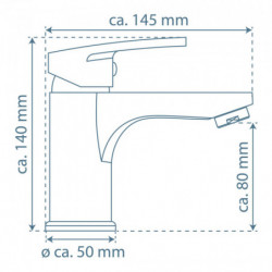 ALASKA Robinetterie de lavabo, blanc/chrome